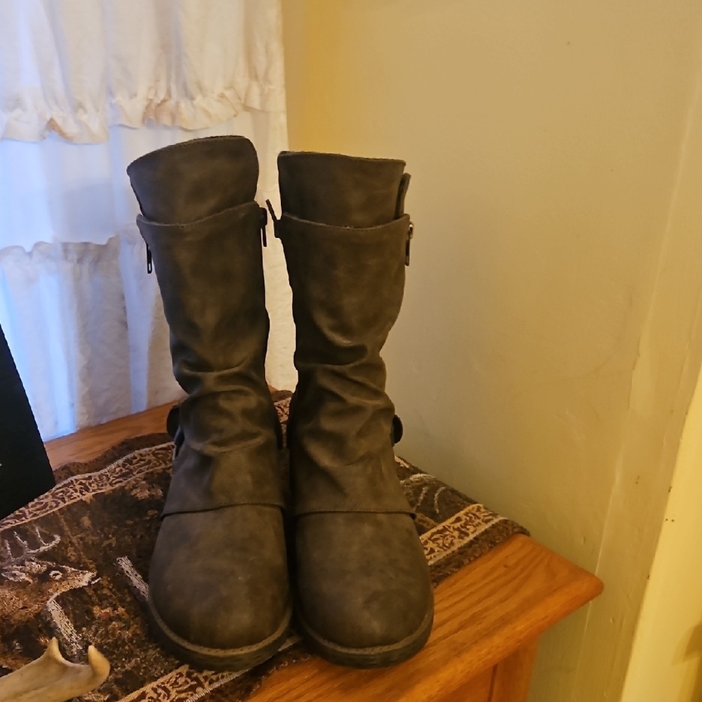 Jellypop Dark Brown Combat Boots - Picture 2 of 7